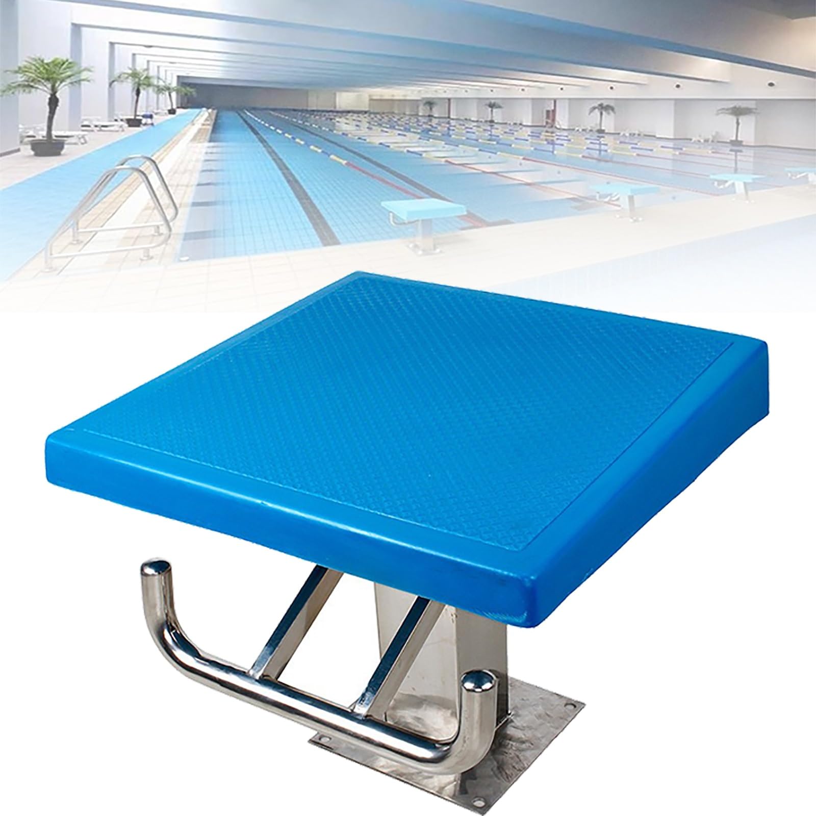 Planche de plongée antidérapante en acier inoxydable premium pour entraînements de natation
