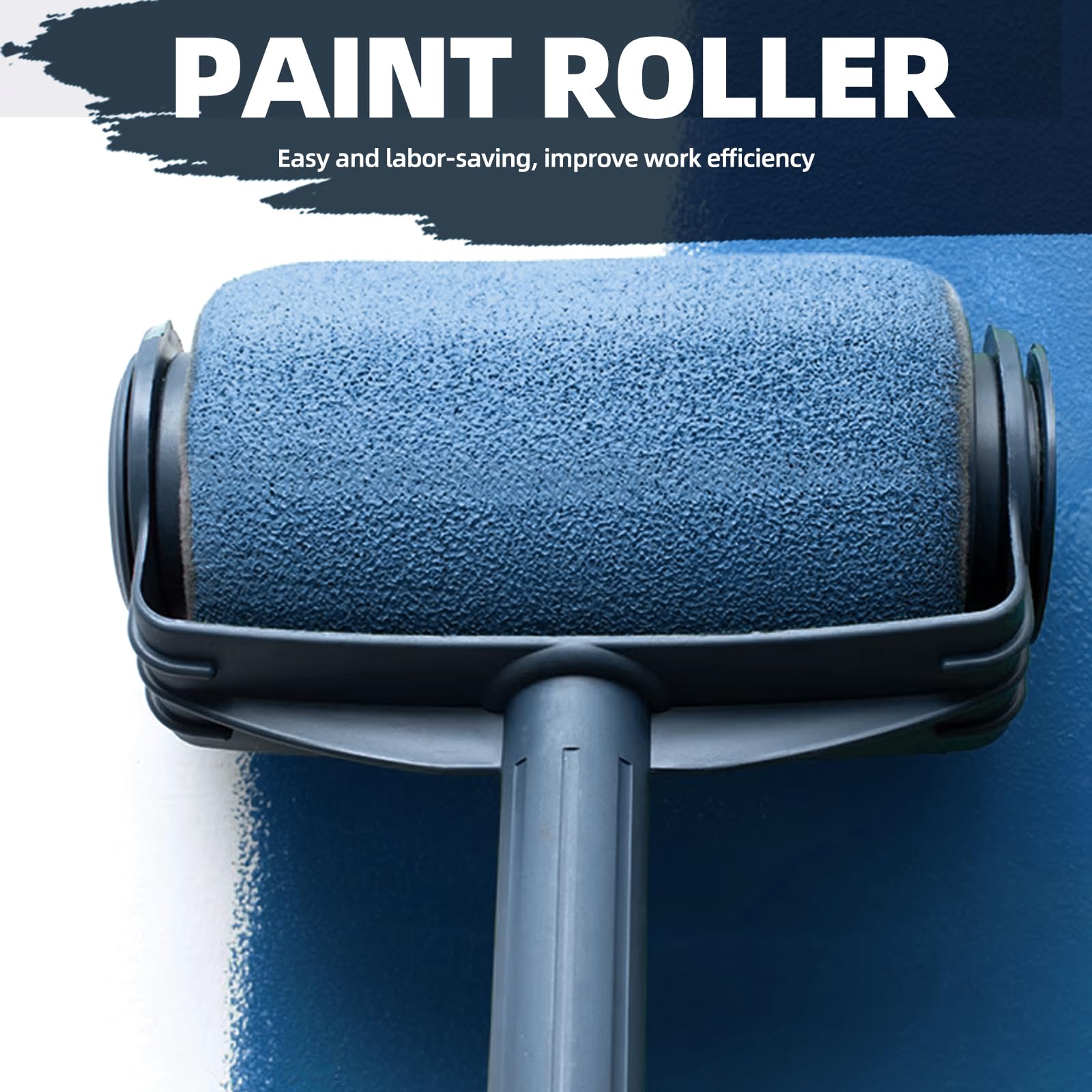 Raxfekro Lot de 6 rouleaux à peinture, rouleau à peinture avec réservoir, rouleau d'angle, lot de rouleaux à peinture, adapté pour le bureau, la maison, l'école, plafond, peinture murale