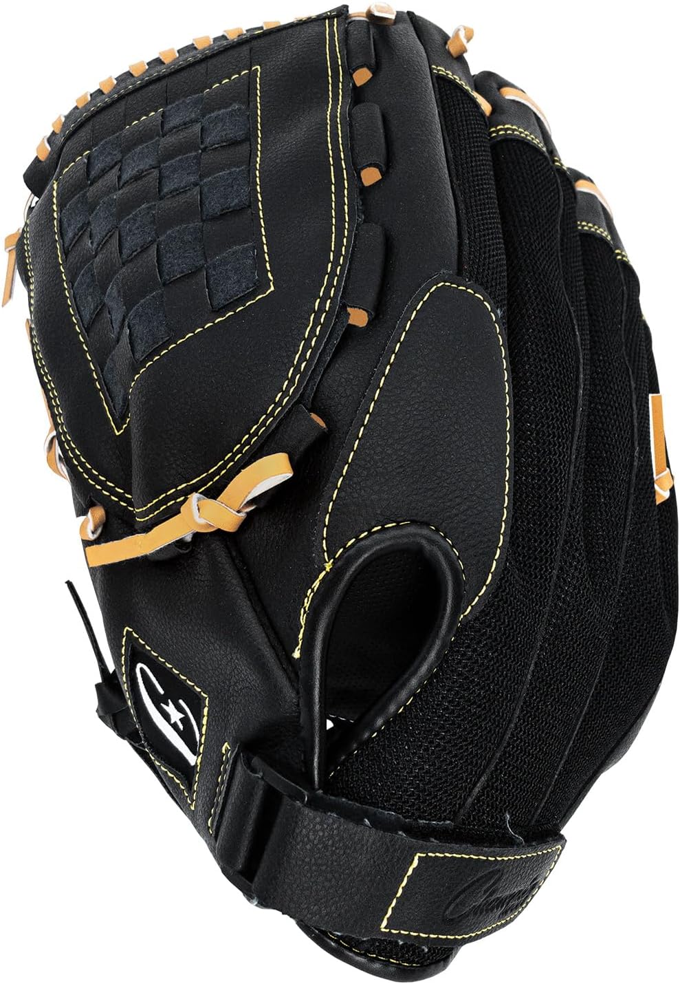 Champion Sports Exceptional Comfort Grip Left-Handed Glove - Triple Bar Open Web with Fastback Design - Deep-Set Pocket, Adjustable Wrist Strap with Velcro® Closure - Adult XL - H.S.