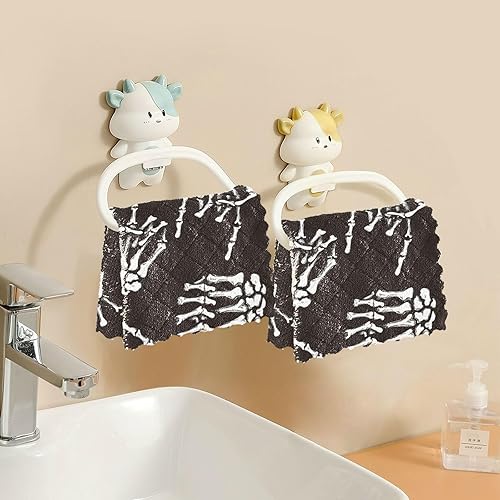 Miniatura 6 de Halloween Skeleton Human Hand 6 Pack Fast Drying Kitchen Towels and Dishcloths Sets Microfiber Decor Quality Microfiber Drying Towels for