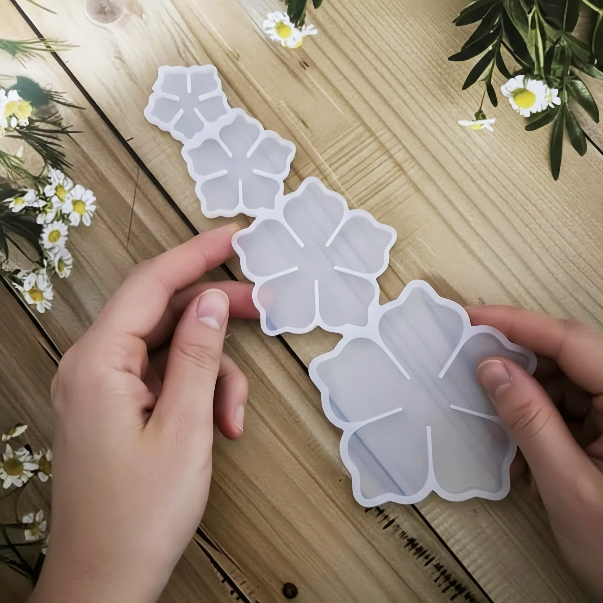 Mines Art Silicone Flower Resin Mold 4-in-1 | Epoxy Resin Mould for Coaster, Jewelry, Craft & DIY Home Décor | Flexible Reusable Silicone Casting Molds for Resin Art Making-picture-32