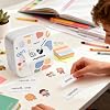 Mini Portable Sticker Printer, Mini Thermal Printer With Paper, Inkless Printpods, Pocket Label Maker Suitable For Creative Kids DIY, Diaries, Photos, Study Notes