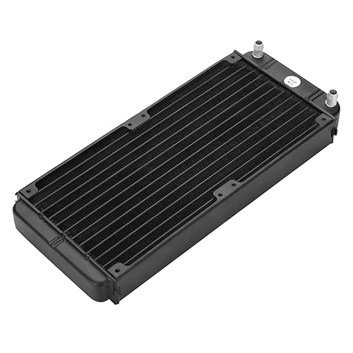 AGPtek 12Tubo intercambiador de calor de aluminio radiador para PC CPU CO2sistema de agua fría con láser computadora R240, 10.62inch