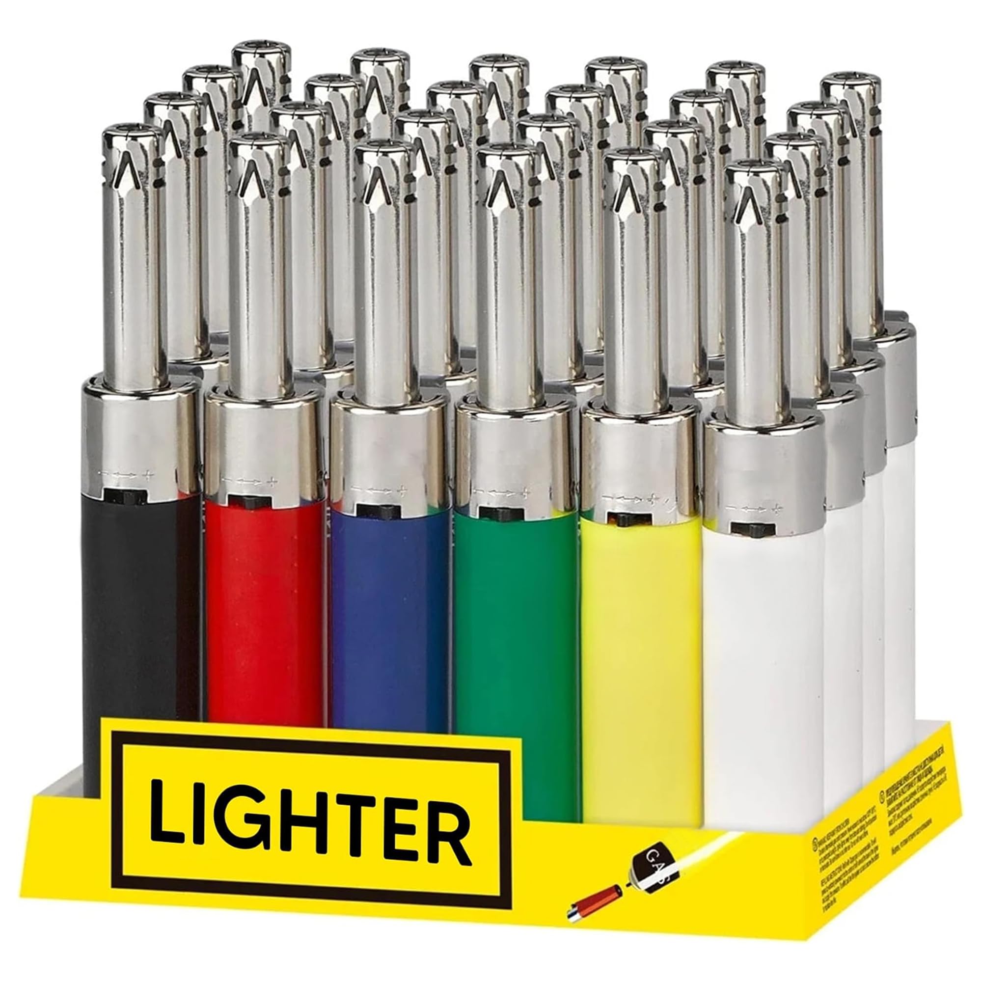 One Best Deal Multicolour Obd Refillable Gas Lighters Multipack Assorted Colours Reusable Pocket Lighters For Bbq Camping Garden Party Candles Kitchen Outdoor Use (20)