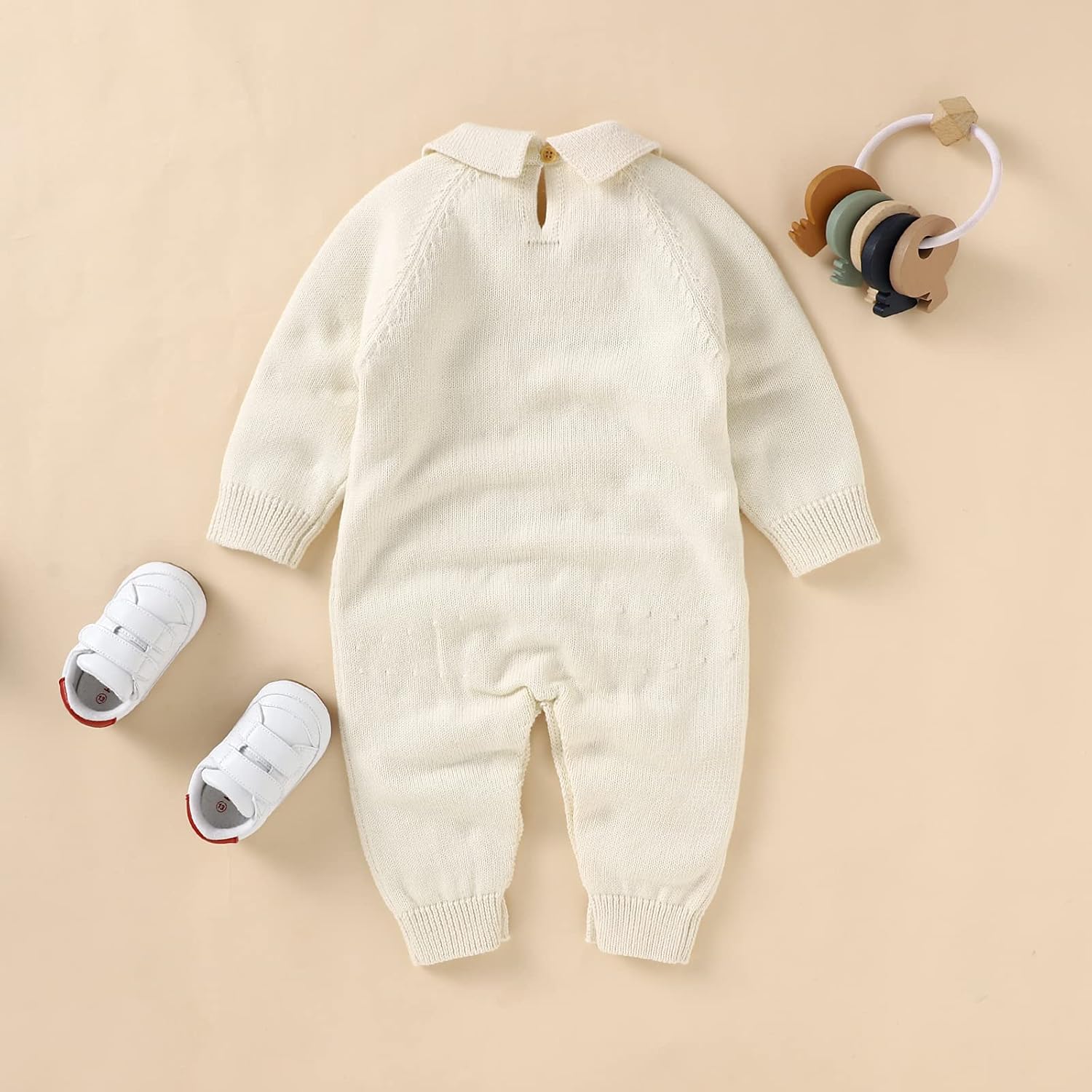 LAWKUL Baby Sweater Newborn Boy Outfits Cotton Baby Knit Sweater Romper Fall Clothes