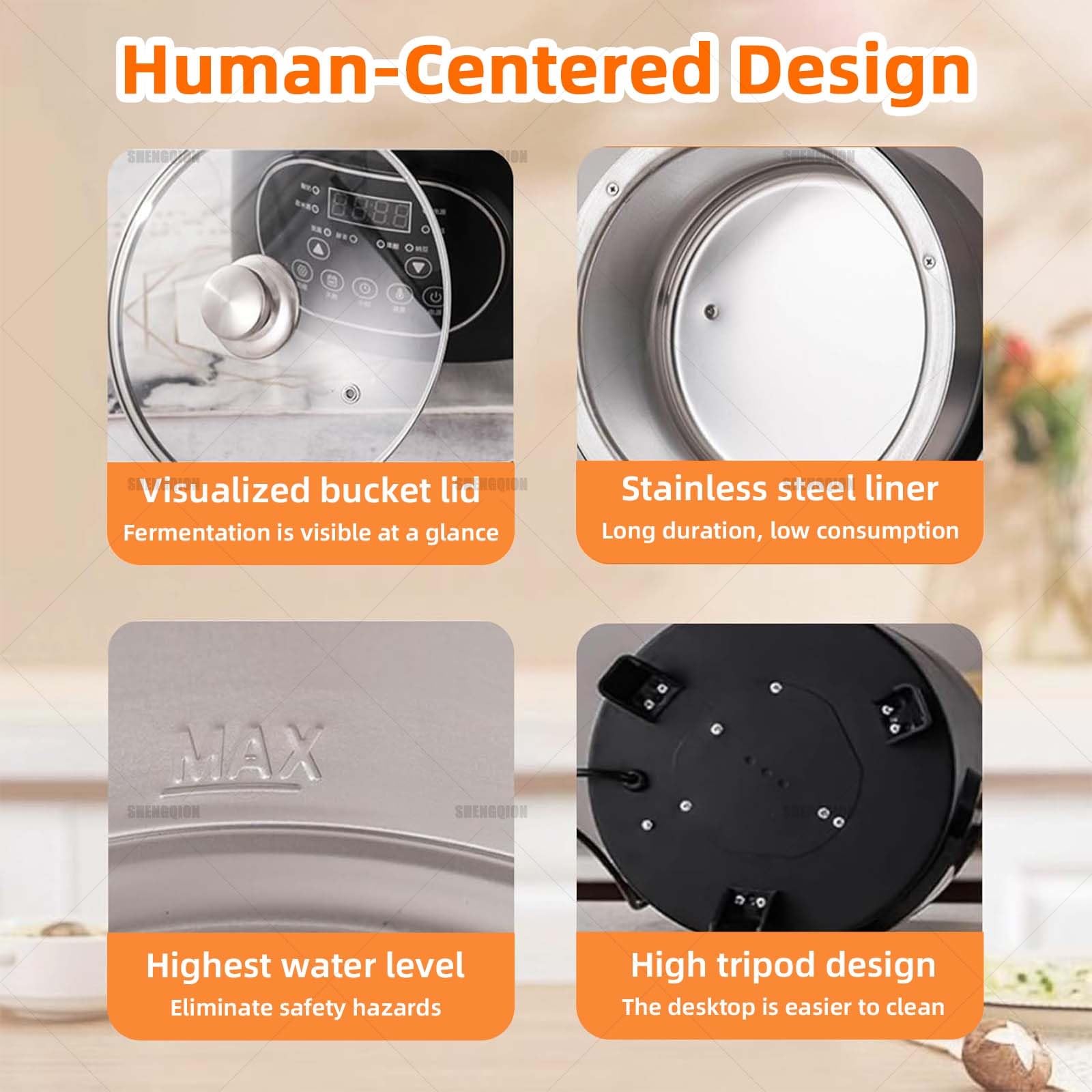 Yogurt Maker, macchina elettrica intelligente con 7 modalità preimpostate, riscaldamento uniforme a 360°, timer digitale, ciotola rimovibile in acciaio inossidabile, capacità 8 l per yogurt, natto e