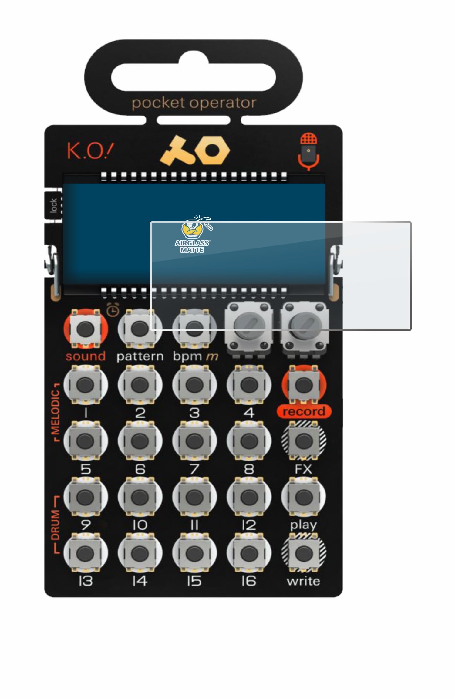 brotect Anti-Glare Glass Screen Protector Matte Compatible with Teenage Engineering PO-33 K.O! - Anti-Scratch 9H Protection Film