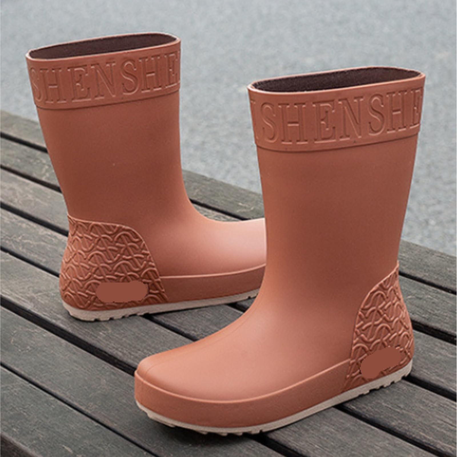 Botas De Trabajo Botas De Lluvia Altas For Mujer, Zapatos De Agua Antideslizantes, Zapatos De Goma Impermeables Botas De Lluvia Al Aire Libre