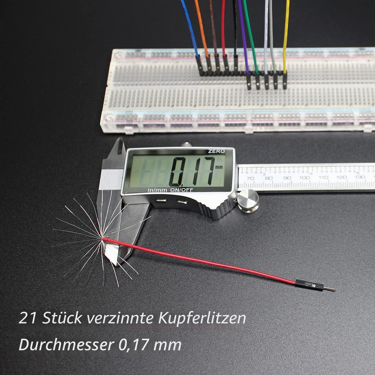 Breadboard Jumper Wires 20AWG, Bestlus Exklusiv Kabel Steckbrücken Jumper Steckbrücke Kabel 30 cm F/F, 10 Colors, Pack of 120, Square Head 0.1'' für (12'', M/M)