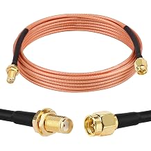 XRDS -RF SMA Cable 10FT, SMA Male to SMA Female Bulkhead RG316 SMA Extension Cable for 4G LTE Router Cellular SDR USB Dongle Receiver