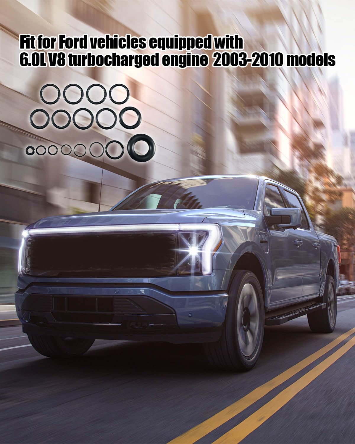 Power Intake Gasket Set Fit for Ford E350 E450, Compatible with Ford Vehicles Equipped with 6.0L V8 Turbocharged Engine, Replace MIS19311, Lower Intake Manifold Gasket Set