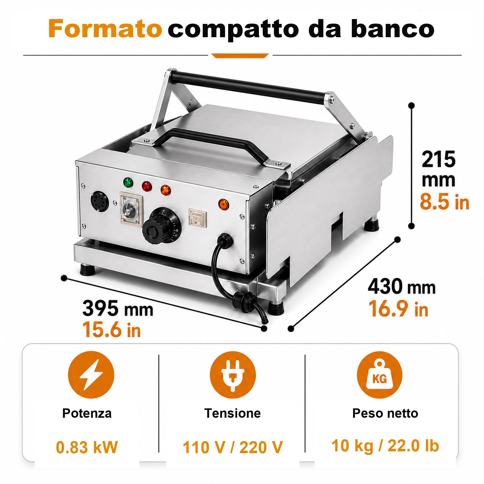 Tostapane Industriale per Pane da Hamburger, 360 Pezzi/ora | Tosta 6 panini per ciclo in circa 40 secondi, fino a 360 pezzi/ora.