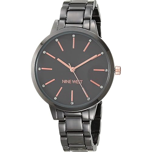 Nine West Women's Crystal Accented Bracelet Watch