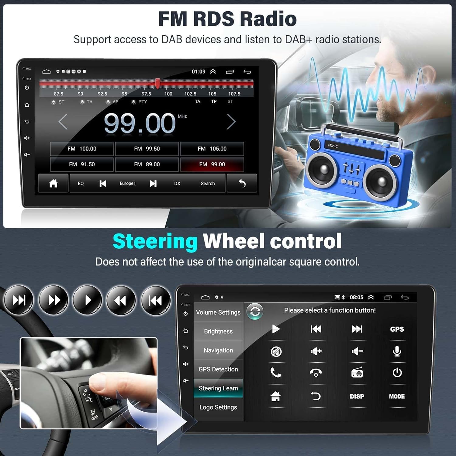 Radio samochodowe Android 15 Sat Navi dla VW Passat B8 (2015-2020) 9-calowy odtwarzacz multimedialny z ekranem dotykowym z bezprzewodową nawigacją Carplay GPS FM RDS Bluetooth 5G-WiFi SWC DSP,M700s