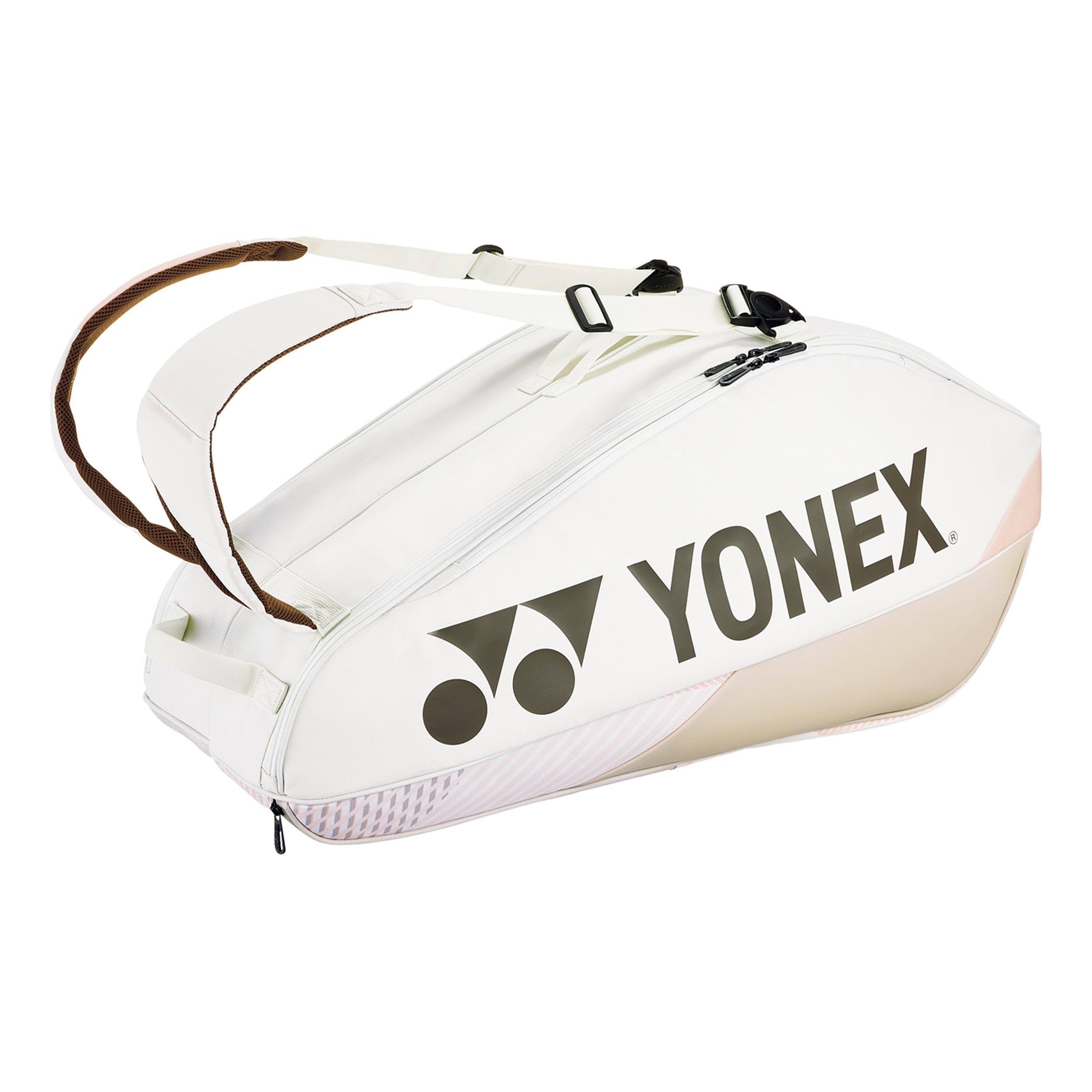 YONEX Pro Racquet Bag 8 Pcs Sand Beige Raquetero Beige - Rosa