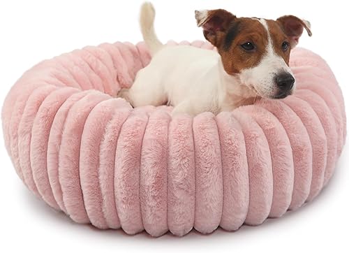 Miniatura 10 de Kitten Beds for Indoor Cats - Soft Cozy Small Cat Bed Washable 16 Inches,Calming Anti-Slip Round Fluffy Plush Faux Fur Pet Bed for Puppy and Kitten