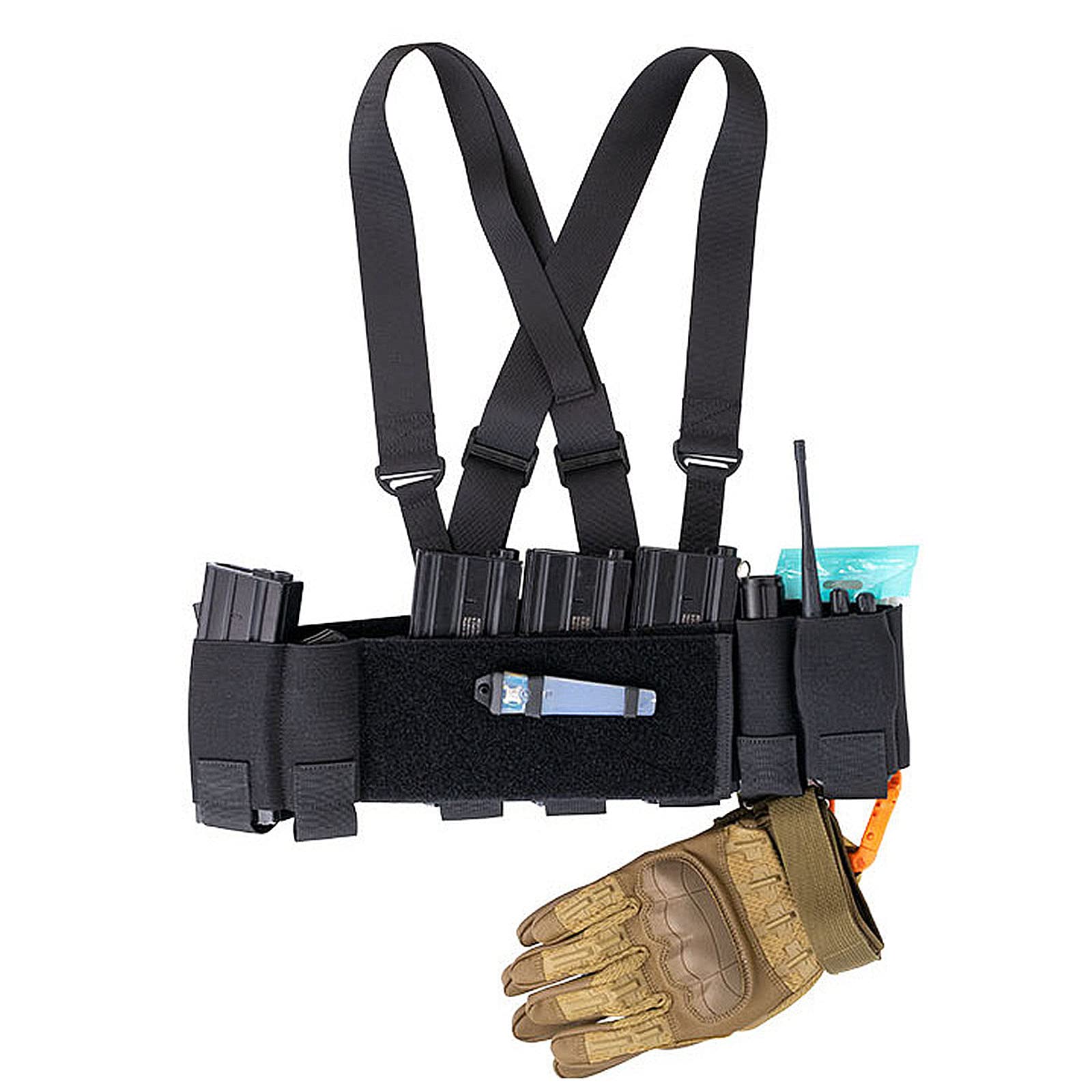 Low-Vis Tactical Chest Fixation Device,Lightweight Elastic Rig Cummerbund Combat Gears.