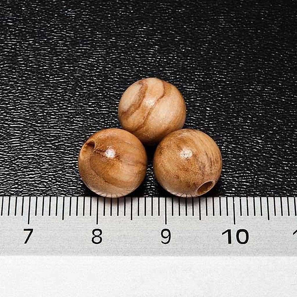 Rosary Parts, Round Olive Wood Beads, 7 mm (0.28 inc.)