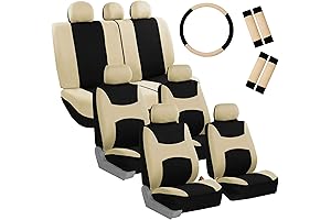 FH Group 7-Seater Cloth Car Seat Covers: Airbag and Split Ready