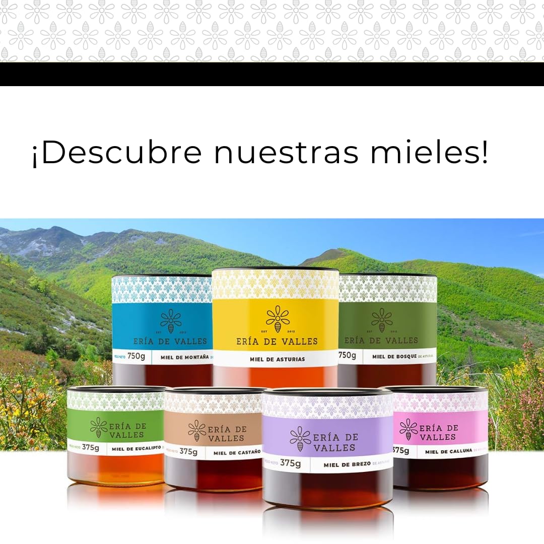 Eria de Valles Gelée Royale frisch, 100 % natürlich, 25 g, rein, ohne Konservierungsstoffe und in Kühlbox, mit Messlöffel, Energie und Vitalität, täglicher Verzehr, im Kühlschrank aufbewahren