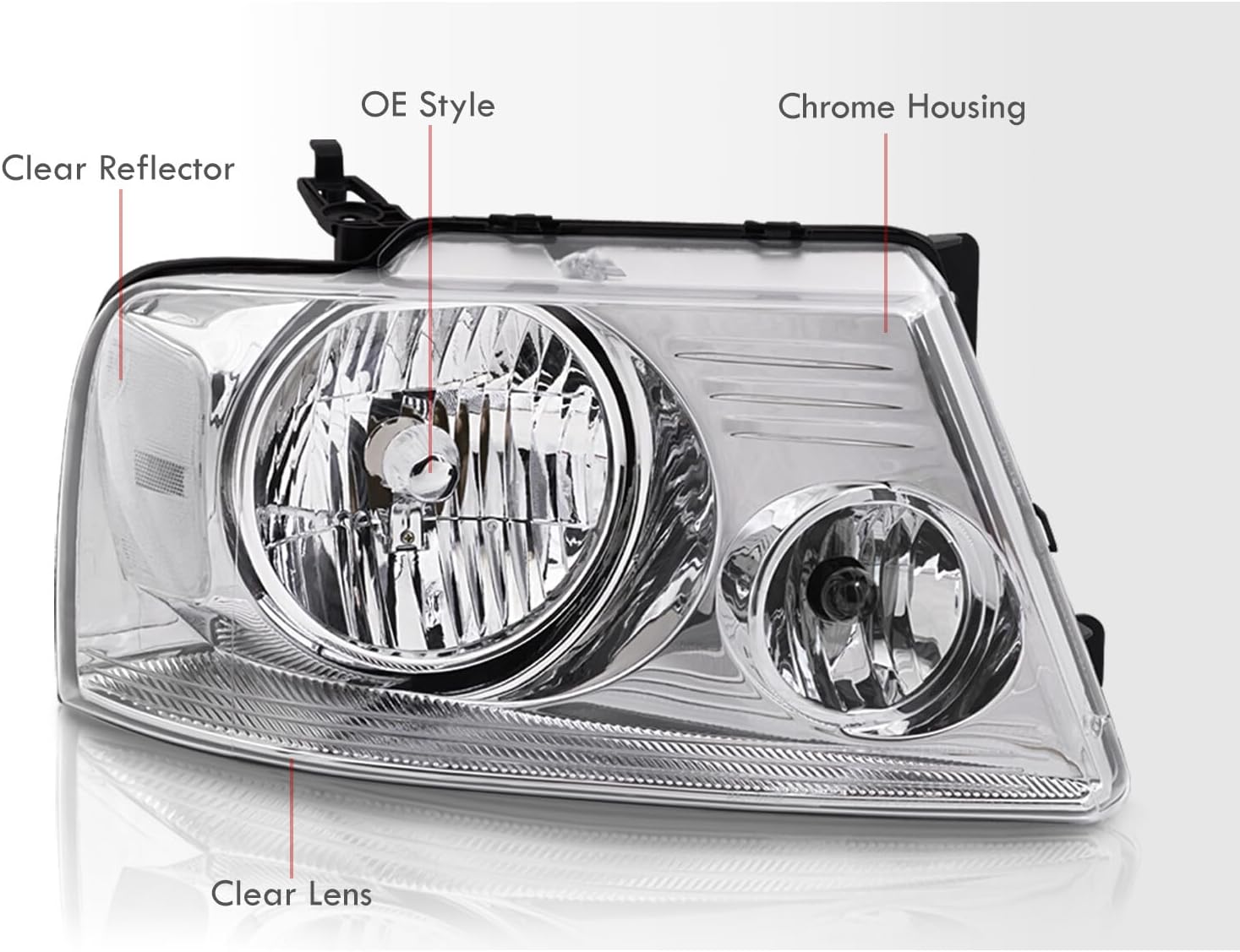 AJP Distributors Headlights Headlamps Head Lights Driving Bumper Signal Lamps Pair Assembly Unit Left+Right Compatible/Replacement For F-150 F150 Pickup Mark LT 2004 2005 2006 2007 2008 04 05 06 07 08