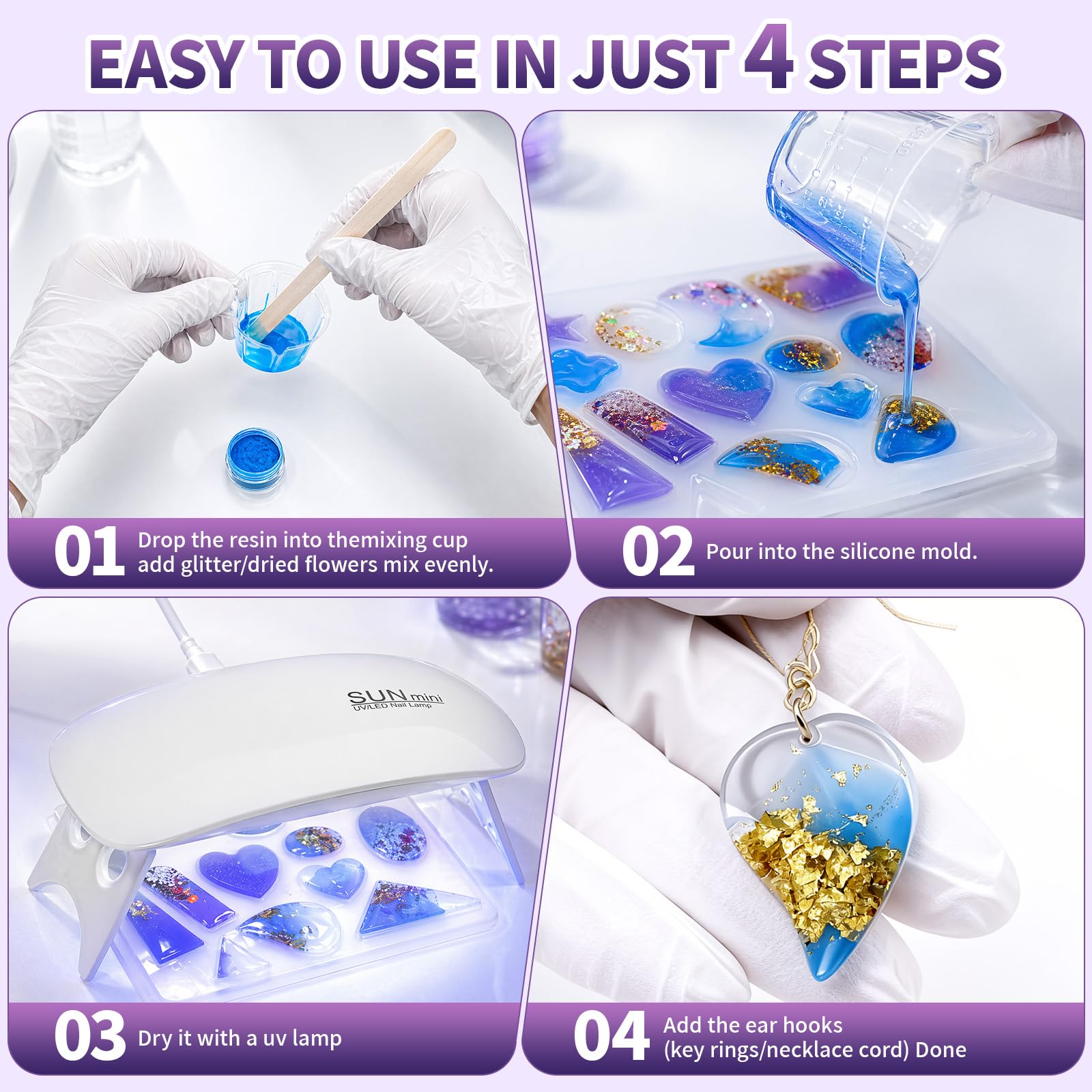 UV Resin Jewelry Kit - Beginner Friendly -7