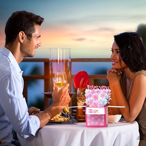 Miniatura 7 de WD&CD Tarjeta desplegable 3D para el día de San Valentín, tarjetas del día de San Valentín en caja con sobre, tarjeta de felicitación para el día de