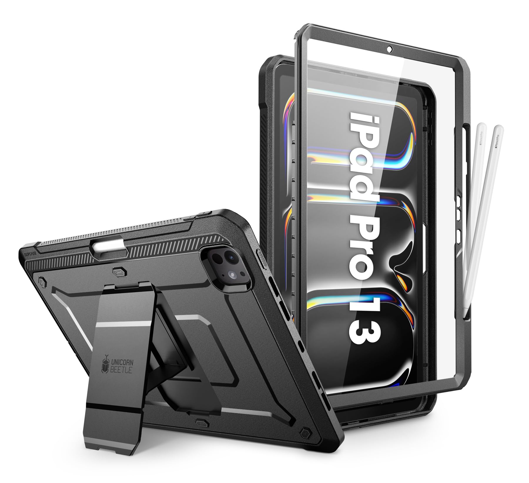 iPadケース スタンド機能付き ホワイト ブラック タッチペン付 降りたたみでスタンド機能 縦置き可能 ペンシル