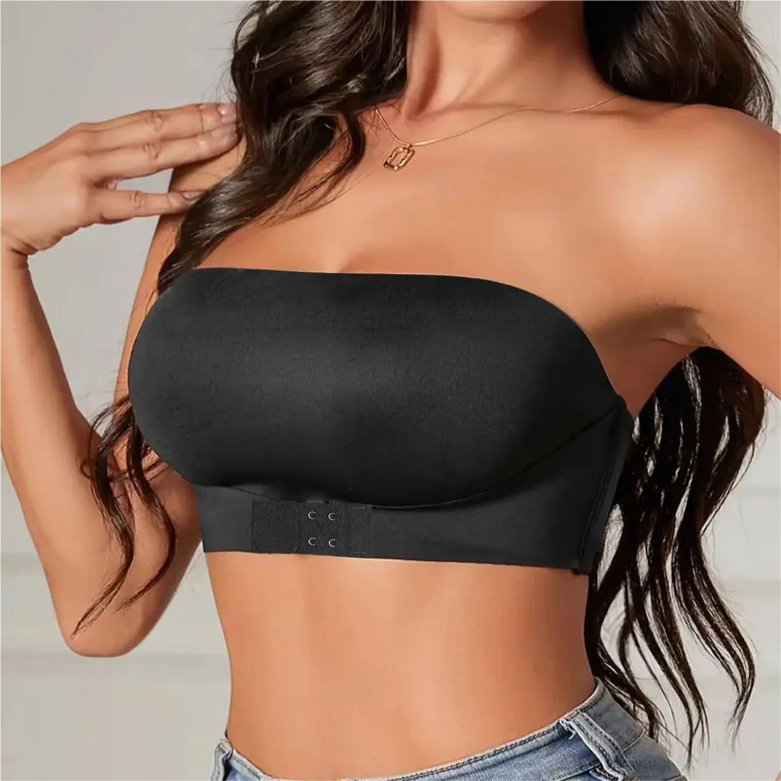 Reggiseno senza spalline senza cuciture senza cuciture reggiseno sfoderato chiusura frontale reggiseno quotidiano reggiseno a fascia non imbottito reggiseno a tubo senza spalline Top Plus Size