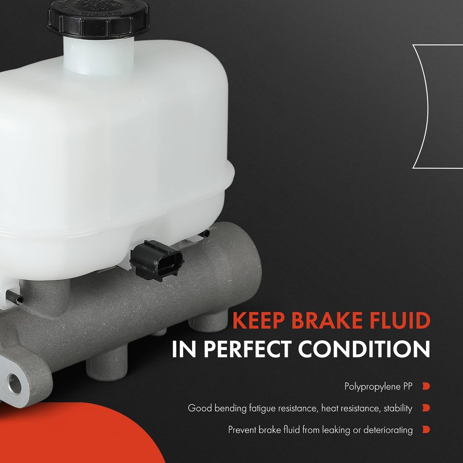 A-Premium Brake Master Cylinder with Reservoir and Sensor Compatible with Ford Vehicles - F-250 Super Duty 2007-2010, F-350 F-450 F-550 Super Duty 2007 2009-2010