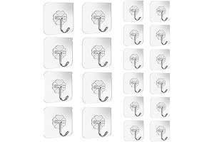 20-Pack Reusable Anti-Skid Traceless Hooks: Secure, Versatile Storage at Your Fingertips