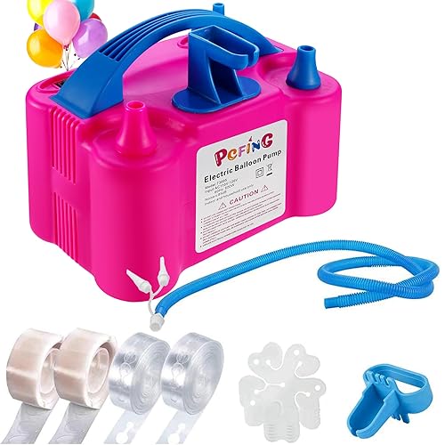 PCFING Balloon Pump Electric, Portable Balloons Inflator Blower Machine with