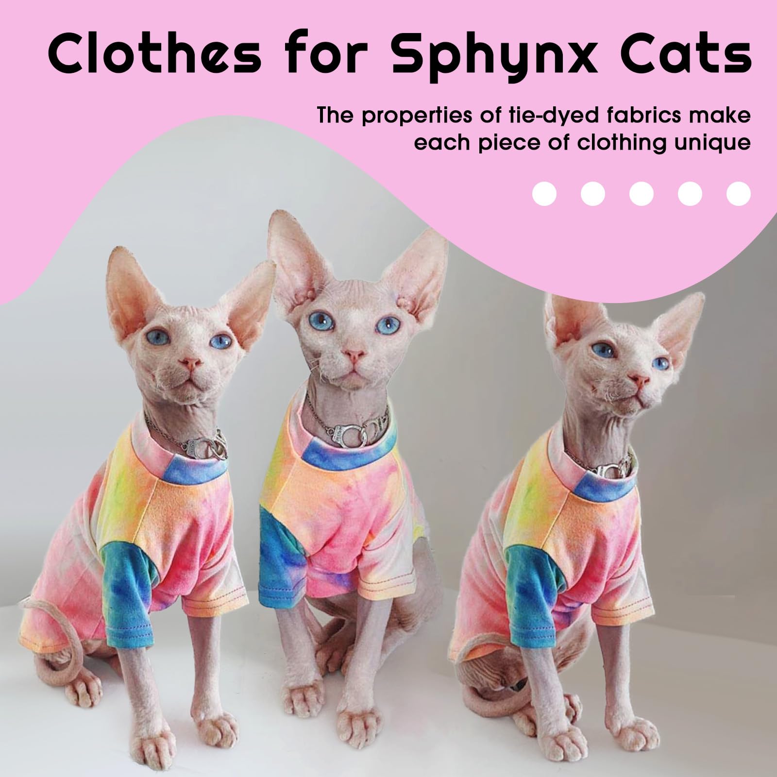 QBLEEV Sphynx Katzenkleidung – Wassermelonenmuster, Atmungsaktiv, Für Haarlose Katzen, Sommerweste