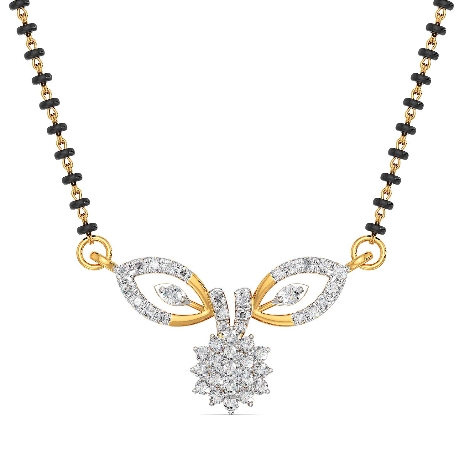 18k (750) Yellow Gold and Diamond Mangalsutra for Women