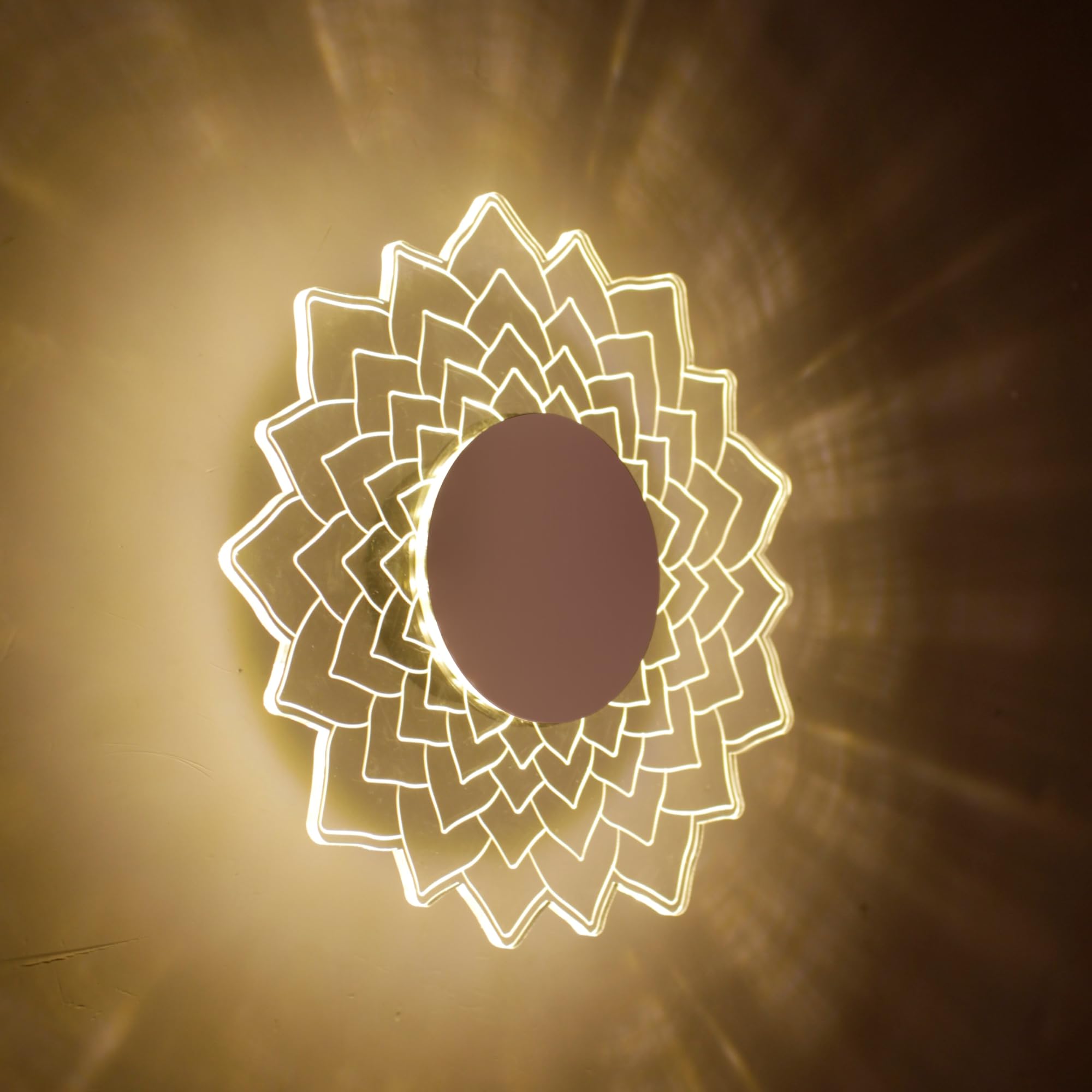 3-in-1 LED Sunflower Wall & Ceiling Light - Creative Acrylic Decorative Wall Light, Modern Wall Sconce for, Bedroom, Living Room, Gifts, Kids Room, Vanity Light, Bathroom, Hallway