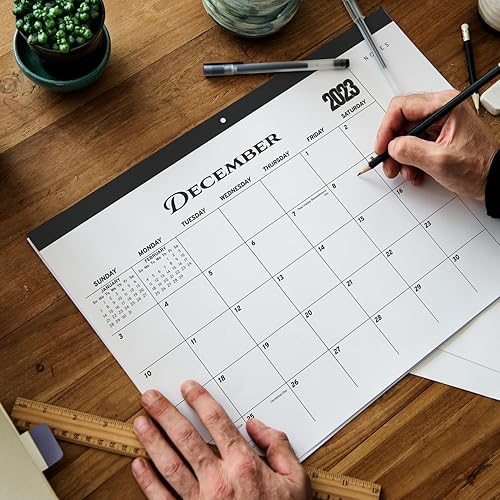 Miniatura 8 de Ensight Calendario de escritorio 2024-17x12 - Calendario de pared - Sección de papel grueso y notas - Funciona a lo largo de 2024 (floral)