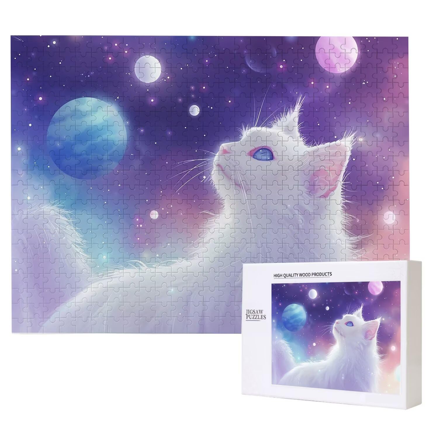 Puzzle dla dorosłych, 6000 sztuk, trudne drewniane puzzle, gra, gra logiczna, gra ręczna, dekoracja rodzinna, kreatywna rozrywka, prezent 105 x 179 cm planeta kot K0F-903