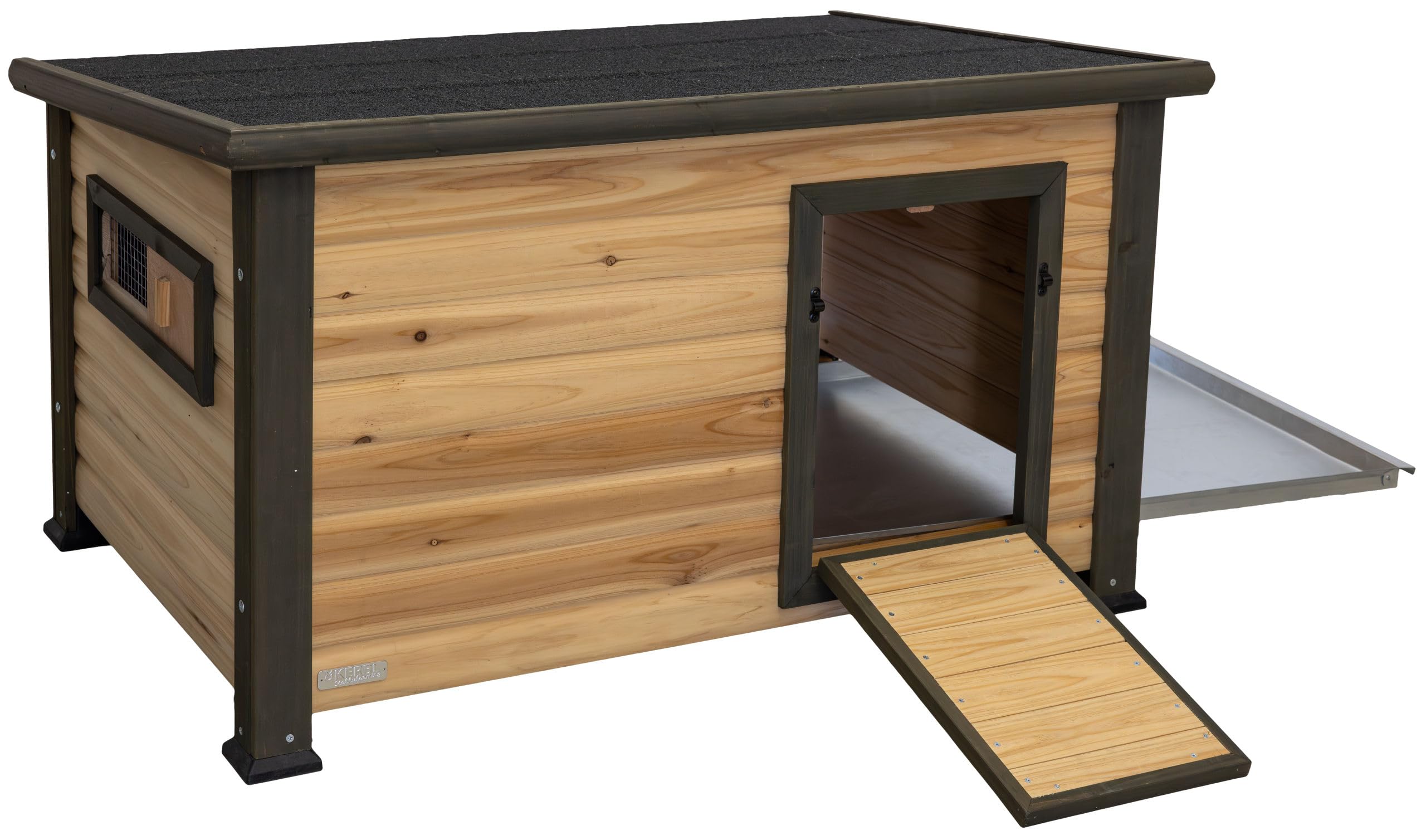 Kerbl Hobbyfarming Gallinero para Patos y Gansos Duck Town XL, 115x77x67 cm, casa para Patos, gallinero para Animales pequeños, Abeto, Gansos, Animales pequeños