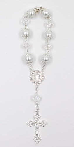 Miniatura 4 de MTT Paquete de 12 pulseras de rosario de bautismo de primera comunión