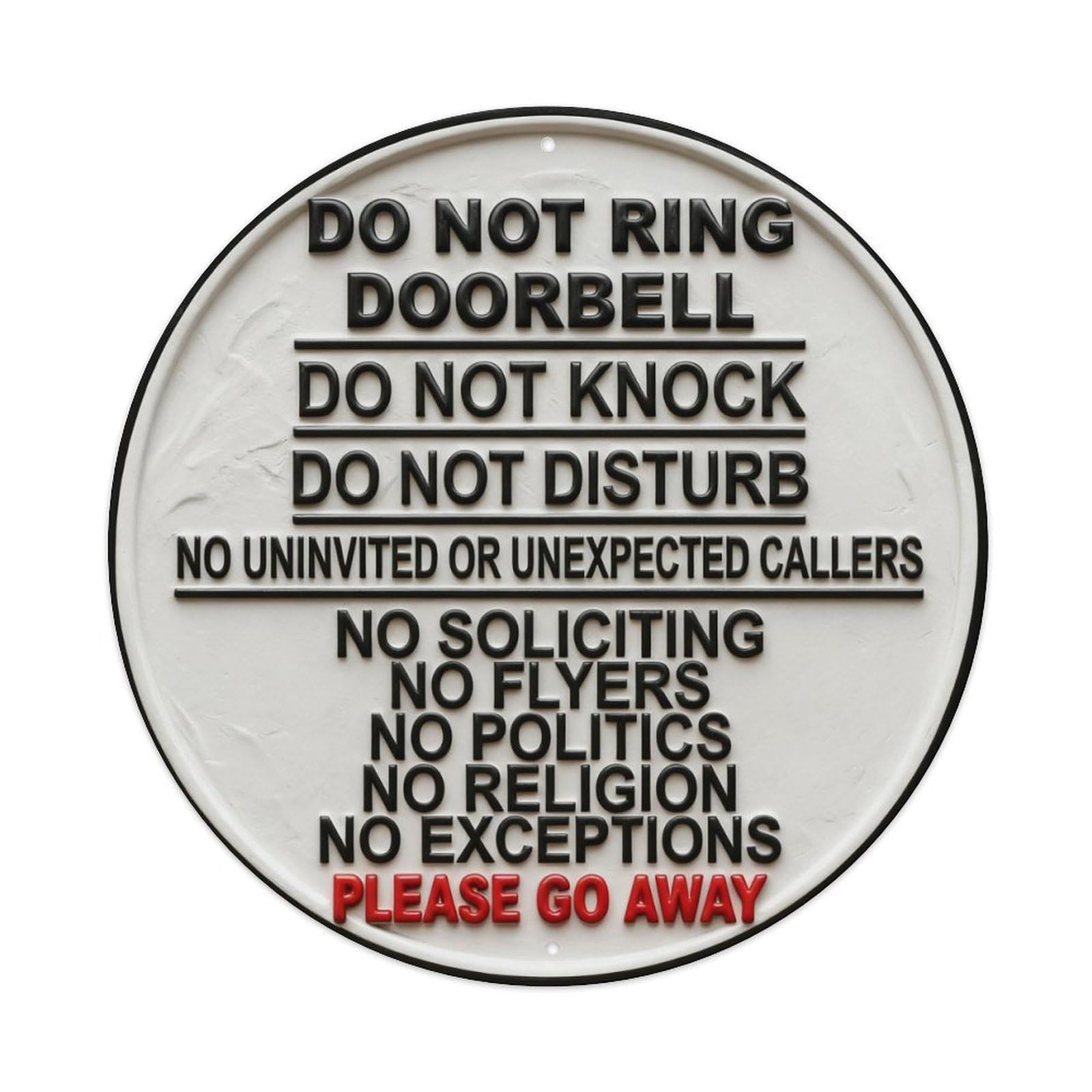 Do Not Ring Doorbell Round Metal Tin Sign Vintage Wall Decor, Bar Garage Cafe Kitchen Home Wall Art Poster 8x8inches