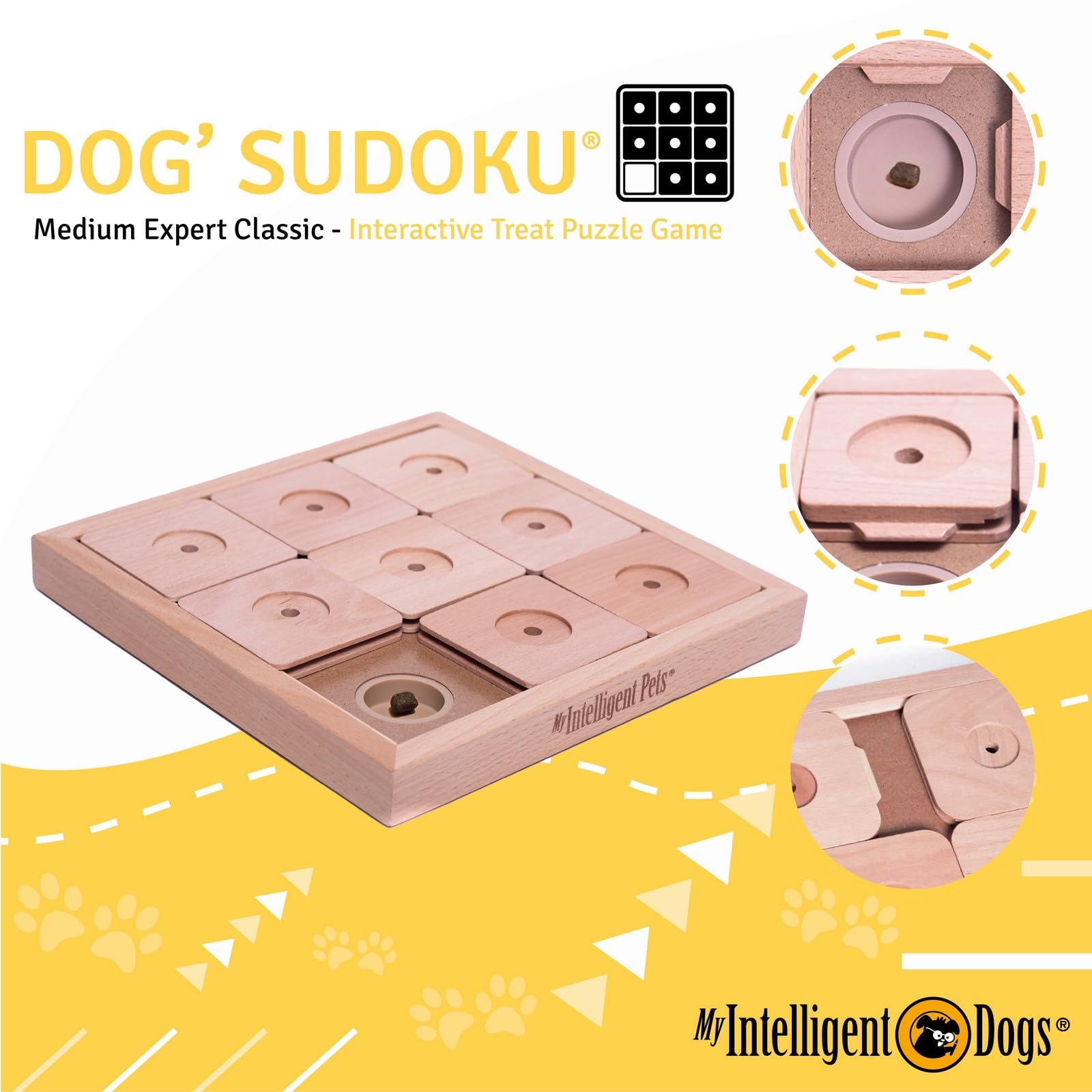 Amazon.co.jp: My Intelligent Dogs インタラクティブドッグ 木製犬数