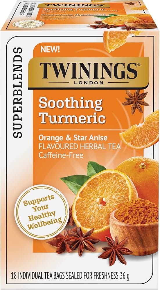 AurélienLurquin TomGauditiabois 2本セット Twinings Soothing Turmeric, Orange and Star Anise Flavoured Herbal