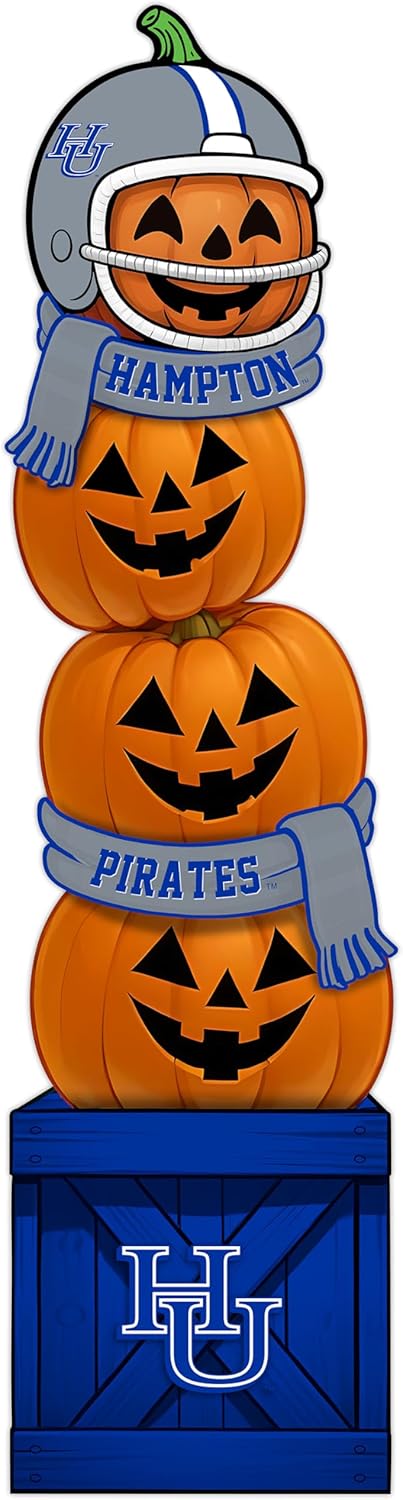 Fan Creations NCAA Hampton Pirates 46-Inch Pumpkin Stacked Leaner with Helmet