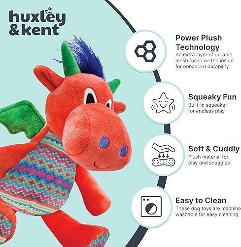 Miniatura 5 de Huxley & Kent para perros Dragón bola de fuego (pequeño) Juguete navideño para perros con chirriador Regalo divertido para perros Divertido,