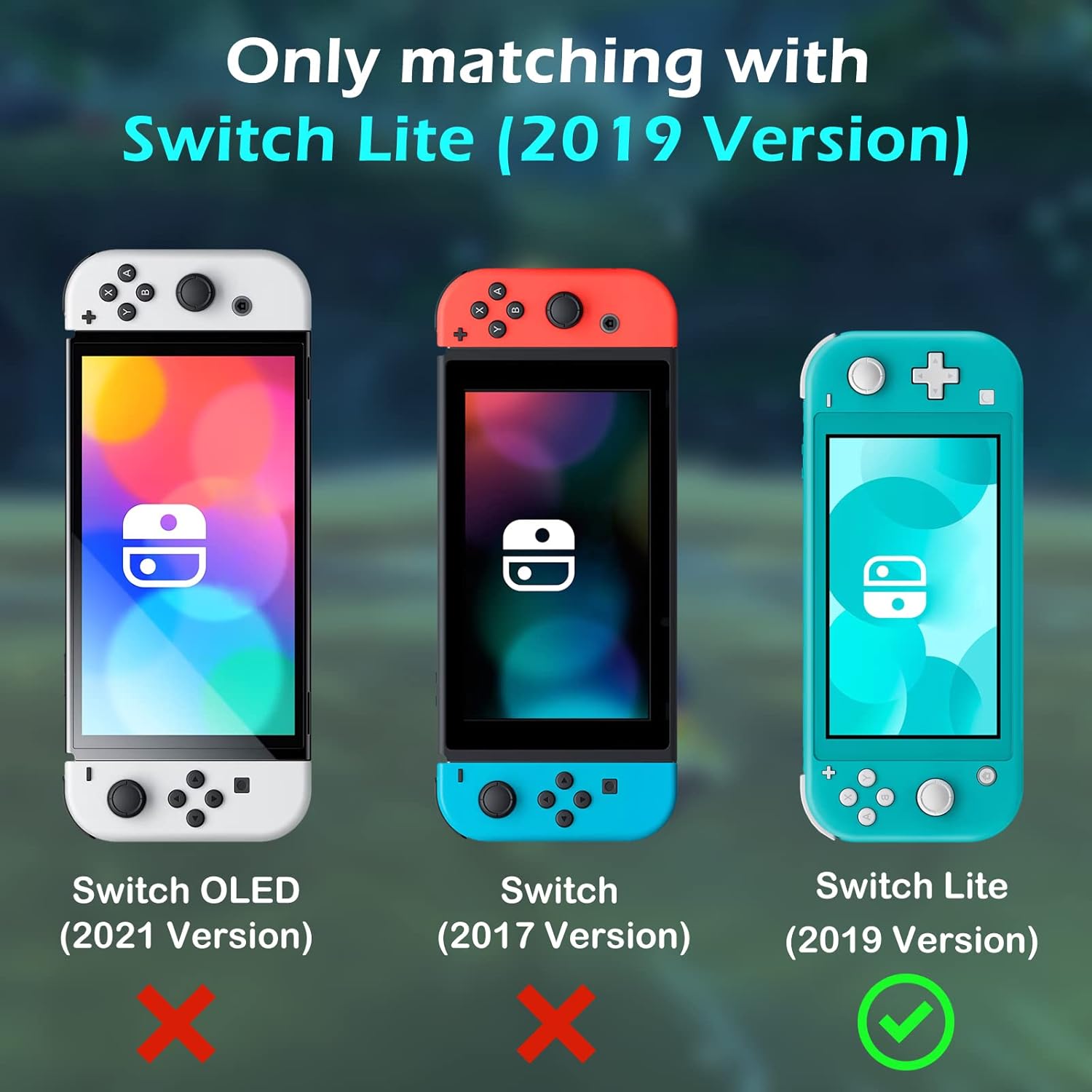 DLseego Sakura White Flower Floral Clear Switch Lite Protective Case 2-Piece Split Full Wrap PC Hard Shell Anti-Scratch All-Round Protection Cover for Switch 2019 Model - Image 8