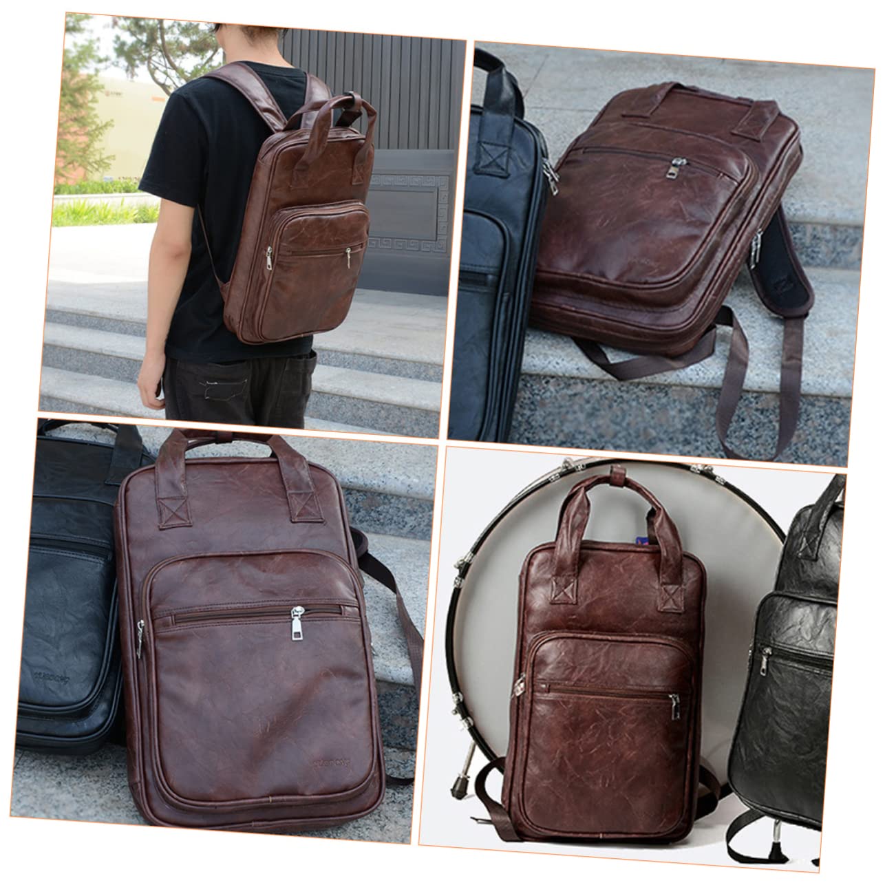 Vaguelly Borsa Porta Bacchette per Batteria Multifunzionale in Nylon 420d, Leggera e Resistente, Tracolla, per Sala Prove e Spettacoli
