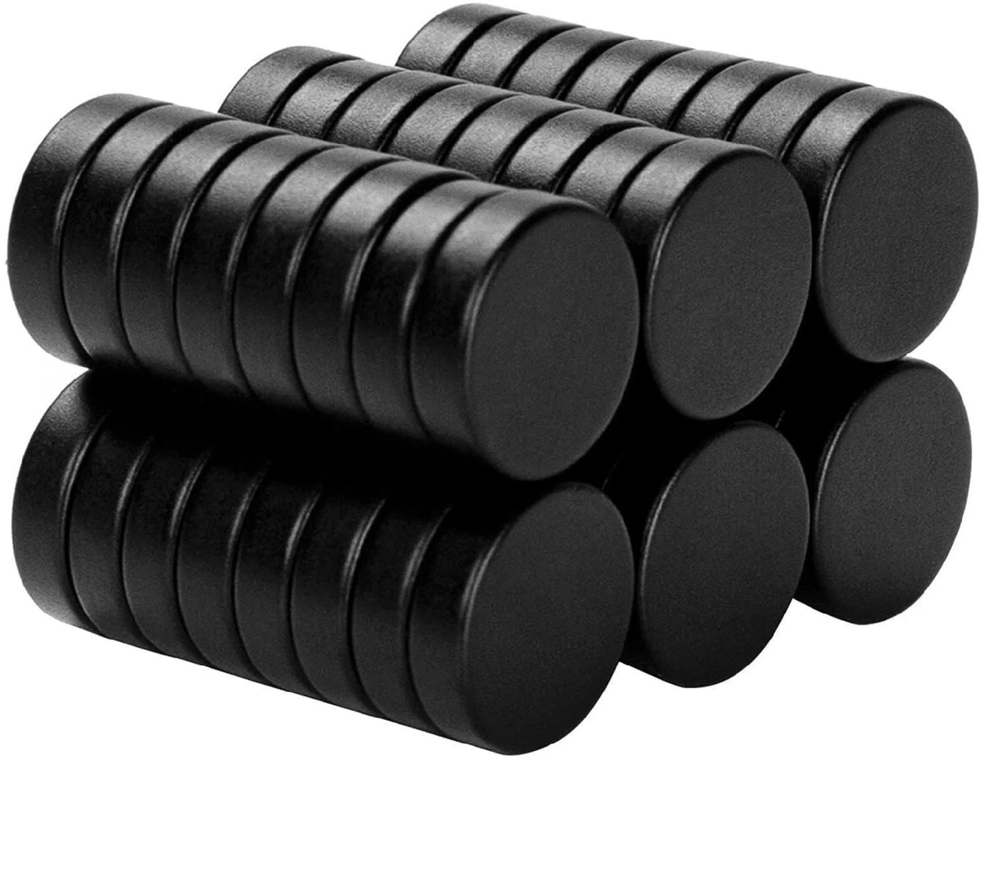 KRYTONE® Black Round Set (12 X 3MM) Use as Fridge Magnet, Door, Kitchen Organiser Magnet, Multipurpose Office (Black)(Pack of 50)-image-13