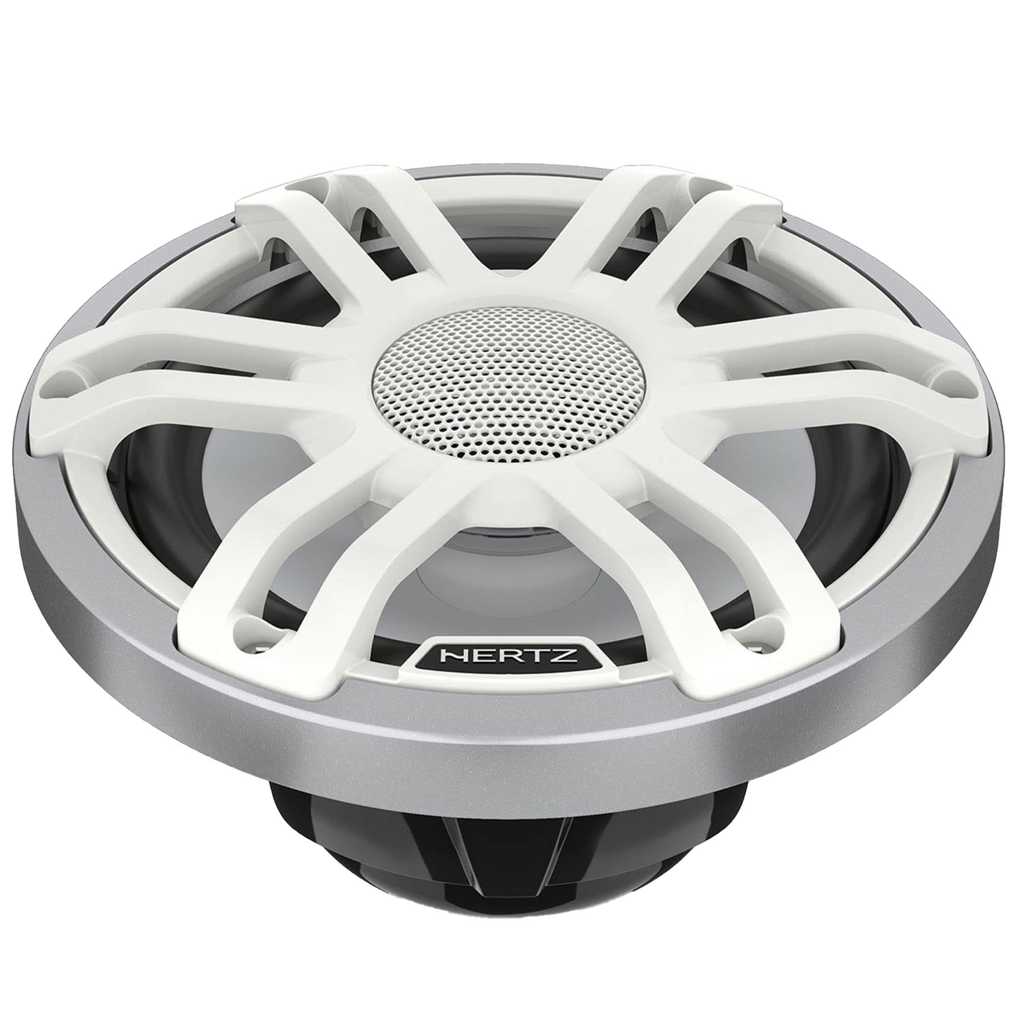 Hertz HMX 6.5 S‑LD‑SW – Coppia coassiale marino 6,5″ con LED RGB, 75 W RMS / 150 W picco, IP65, griglia bianca verniciabile