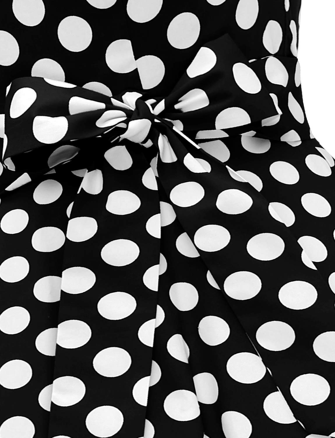 Dressystar Vintage Anni '50 Polka DOT e Tinta Unita Abiti da Ballo cap-Sleeve