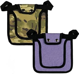 FORZENA 2 Pack Chicken Saddle with Adjustable Strap, Hen Saddle, Chicken Sweater, Wing Back Protector, Birds Protector for Back and Sides, Suitable for 5-7.6lbs (2 Pack (Camo+Purple))